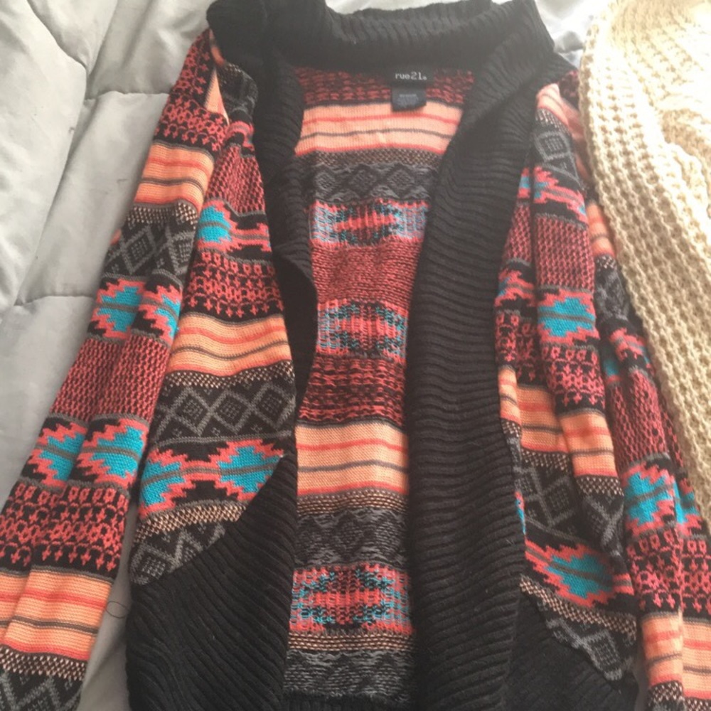 Sweater, cardigan and a shirt